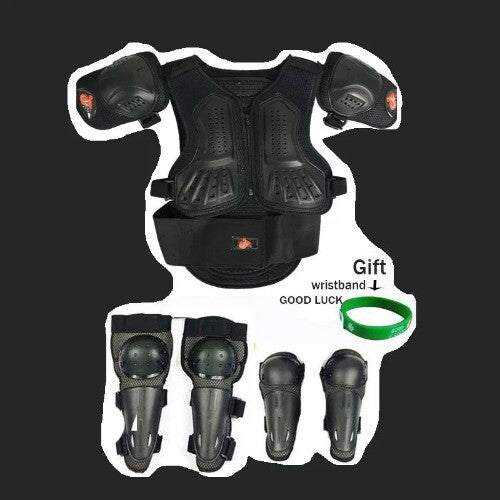 Adjustable Motorcycle Protective Waistcoat Vest for Kids (Height 0.85–1.7 m)