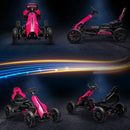 Pink 12V Electric Go Kart for Kids with Variable Speed Control
