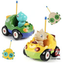 2-Pack Remote Control Dinosaur Toy Yellow and Green Remote Control Dinosaur Car