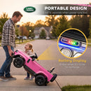 12V Licensed Pink Land Rover Ride-On Car with Suspension and Remote Control