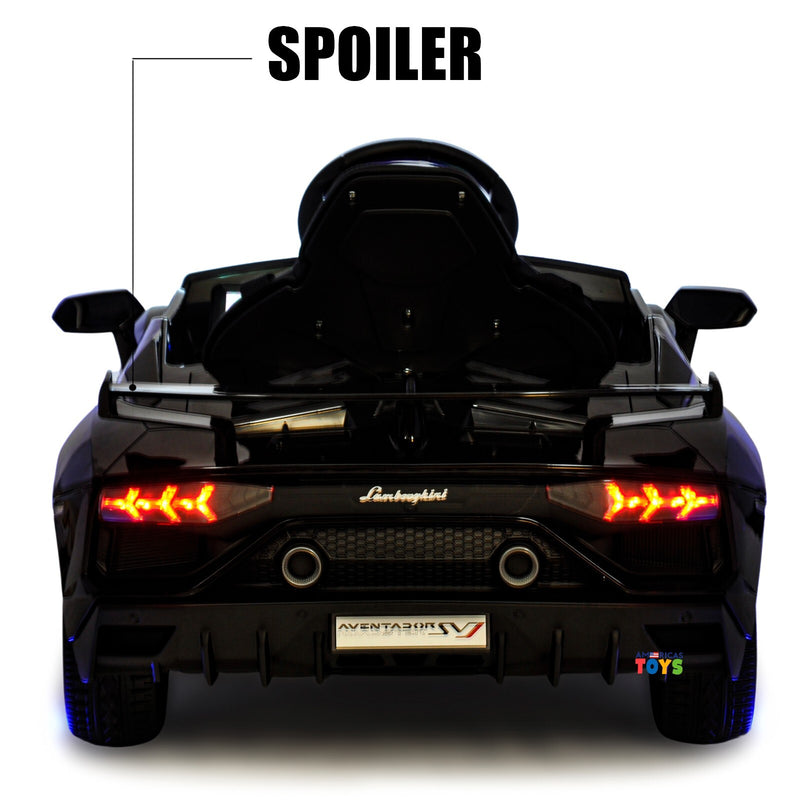 Kids Ride-On Licensed Lambo RC Car with MP4 Player and LED Wheels in Multiple Colors