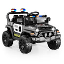 OROFULL 12V Police Ride-On Car with Remote Control and Music for Kids