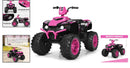 Pink 12V Electric Kids ATV Ride-On Car with LED Lights, Horn, Music, and USB
