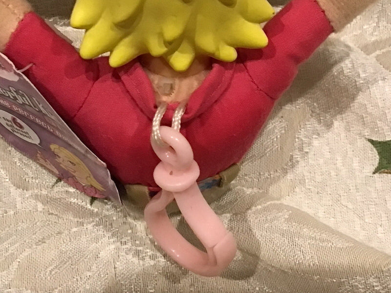 Talking Girl Doll Keychain with Bag Clip for Kids