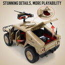 1:16 Scale RC Military Vehicle – 4x4 Off-Road Rock Crawler with Winch for Kids | Khaki