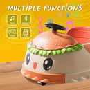 12V Children’s Hamburger Ride-On Car with Remote Control, 360° Spins, Bluetooth, and LED Lights
