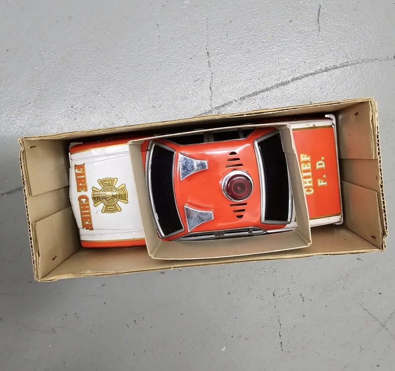 Vintage Talking Fire Chief Car with Original Box Complete and Working Condition