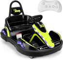 MINIATURE MOTORS 12V Bluetooth Bumper Car with Remote Control and 360 Spin - Black