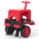 Red 2-Seater Electric Kids Train with Carriage, 12V, 2 Speed, Music, and Lights