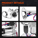 12V 600DB Enhanced Dual Trumpet Air Horn, Extremely Loud Train Sound