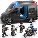 Lights & Sounds Friction Police Car Toy Truck for Kids Aged 3-12
