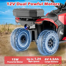 Red 6V Toddler ATV with Remote Control, Spray Feature, and Storage Compartment