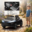 12V Ford Mustang Mach-E Kids Ride-On Car with Remote Control and LED Lights - Black