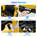 JOYLDIAS Yellow 12V Electric Truck Toy for Kids with LED Lights, Music, and Remote Control