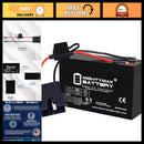 12V Ride-On Toy Battery Pack - 7Ah Replacement with Harness