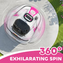 Qaba Pink Electric Bumper Car for Kids with Large Wheels