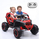 24V 400W Children's Electric UTV with Remote Control, 4-Wheel Suspension, Bluetooth Sound, and LED Lighting