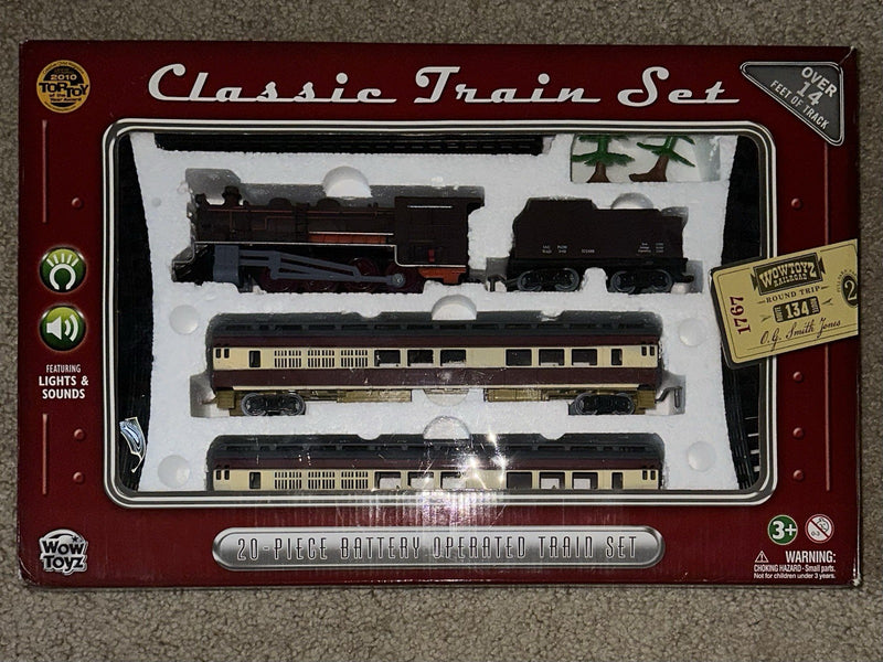 20-Piece Battery Operated Classic Train Set with Lights and Sounds