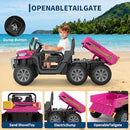 Pink Electric Ride-On Dump Truck for Two Big Kids