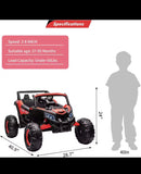 24V Children's Ride-On UTV with Remote Control, LED Lights, and Music Features