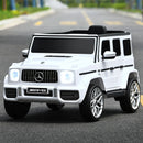 Mercedes-Benz G63 12V Ride-On Car for Kids with Remote Control and Music - White
