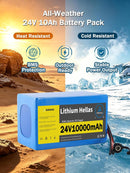 24V 10Ah Lithium Battery with 29.4V 1A Charger for Children's Ride-On Toys, Single Unit