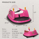 6V Electric Ride-On Bumper Car for Toddlers with Remote Control and 360° Spin