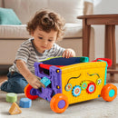 Didklom Interactive Push Toy Wagon for Babies 18 Months and Up with Building Blocks