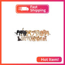 THINKBAY 14-Piece Wild Cat Figurine Set - Cheetah, Leopard, and Panther Models