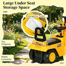 Dual-Function Kids Ride-On Digger Tractor with Pulling Cart for Outdoor Fun