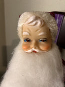 VTG 1950's Rubber Face Santa Works Automaton Bell 13" Tin Toy Made in Japan NOS