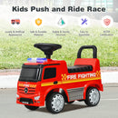 Mercedes Benz Fire Truck Ride-On Toy for Toddlers by GLACER