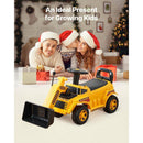 Toddler Ride-On Excavator with Under-Seat Storage Bulldozer