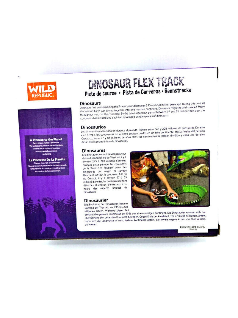 Wild Republic 61-Piece Flexible Dinosaur Track Set
