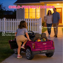 OROFULL 24V Pink Chevrolet Electric Ride-On Car with LED Lights and MP3 Connectivity