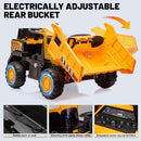 24V Electric Dump Truck for Kids, Two-Seater Ride-On Vehicle with Remote Control and 4WD Motors