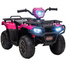 Pink 12V Electric Ride-On Car for Kids Aged 3 to 5 with Music and LED Lights