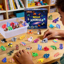 120-Piece Set of Mini 3D Printed Animal Figurines for Kids' Goodie Bags