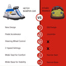 360° Electric Kids Bumper Car with Full Rubber Protection and Central Control Wheel