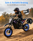 QWAYQ 36V Kids Electric Dirt Bike, 700W Peak Power, 15.5 MPH, 13.7 Mile Range