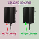 12V Black Battery Charger for Kids Ride-On Cars with 1000mA Output and 5Ft Cord