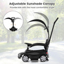 OLAKIDS 3-in-1 Mercedes Benz Push Car for Toddlers in Dark Color