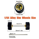 WAVEIST 1/64 Model Car Wheels Featuring Electroplated Yellow Spokes