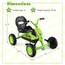 4-Wheel Pedal Go Kart for Kids with Steering Handlebars