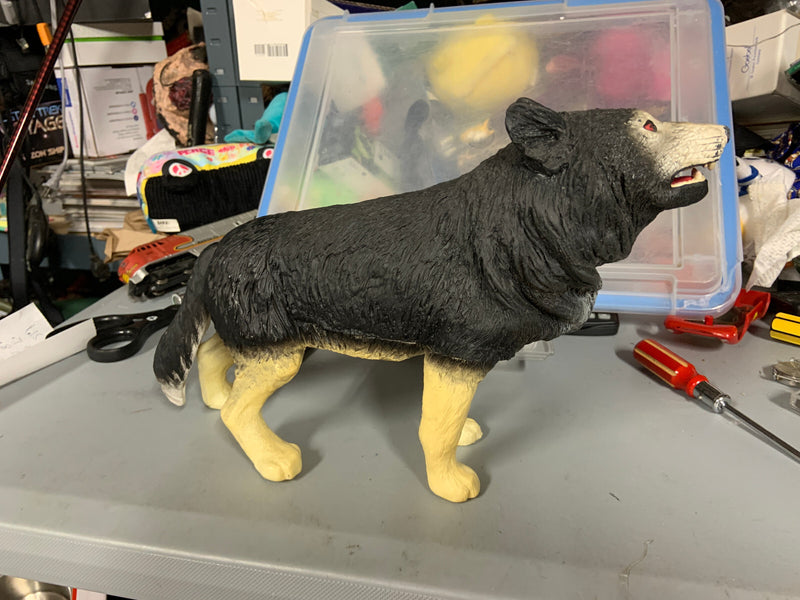 Battery-Operated Rubber and Plastic Wolf Toy
