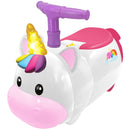 Kiddieland Unicorn Ride-On with Lights & Sounds - White-Pink-Rainbow