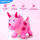 Pink Dinosaur Ride-On Hopper - Safe Bouncy Toy for Kids Aged 18 Months to 6 Years