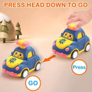 Press and Go Vehicle Playset for Toddlers - Set of 4 Cars for Ages 1-3
