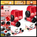 Set of 2 Electric 12V 150dB Train Horns for Vehicles and Boats