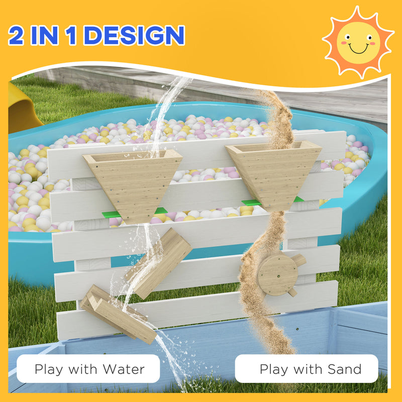 Wooden Sandbox for Ages 3-7, 85"x85"x25", Blue